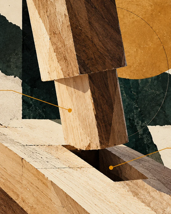 A chisel paring the shoulder of a tenon in white oak.