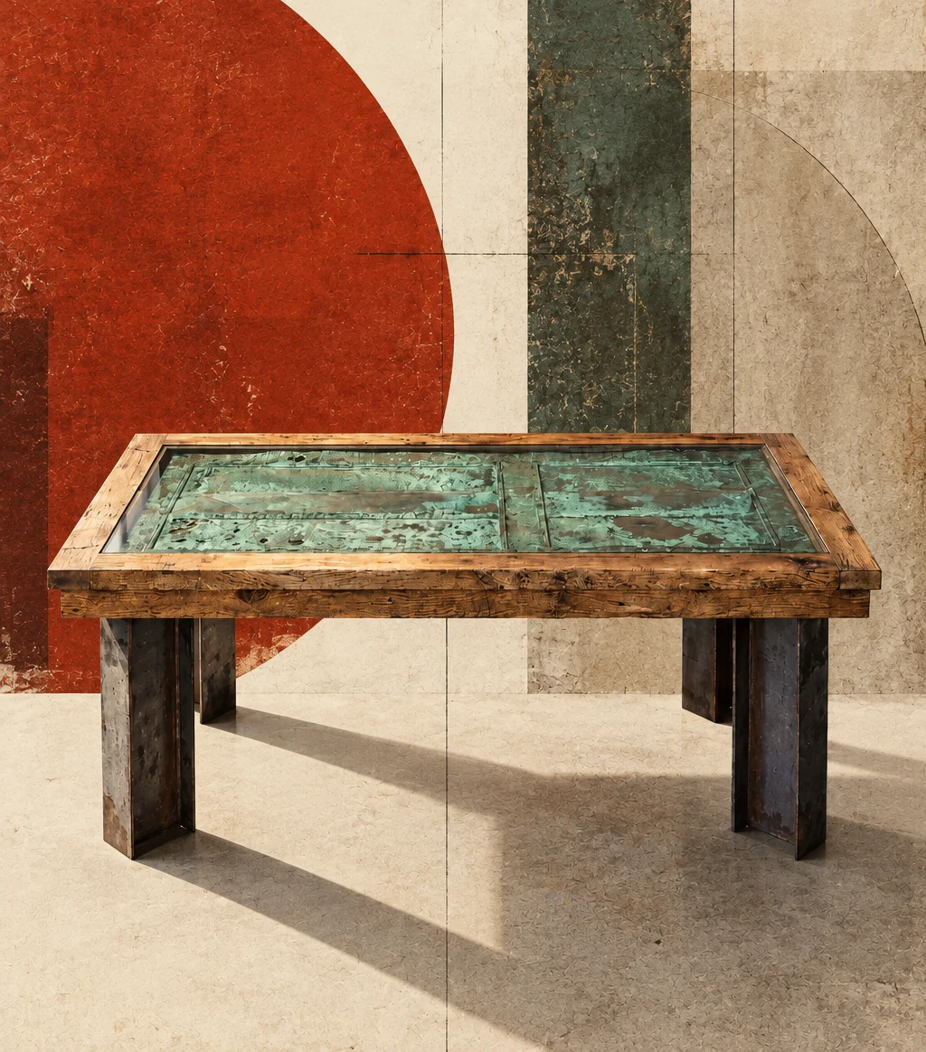 The Passato set for six in a bright dining room.